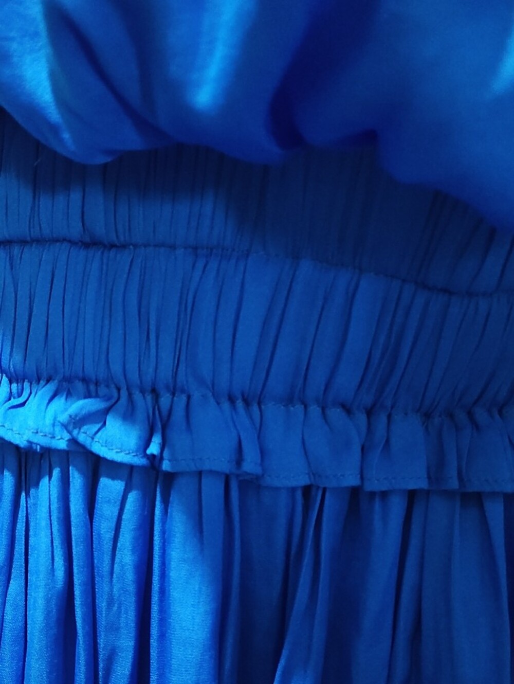 DO+BE Royal Blue One-Shoulder Smocked Waist Dress - Picture 4 of 10